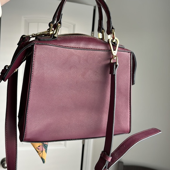 STEVE MADDEN BREESE CROSSBODY SATCHEL BAG PURSE HANDBAG wine plum burgundy - Picture 10 of 14